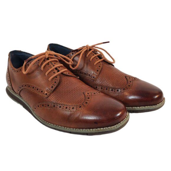 Vintage Foundry Co Men\'s Brown Leather Derby Oxford Wing Tip Shoes 1005 Sz 10.5 main image 6